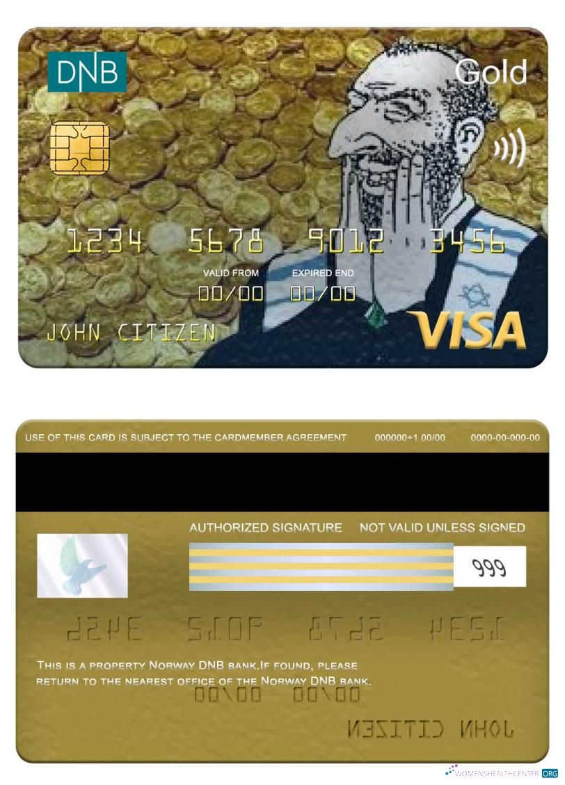 Download Norway DNB bank visa gold card Photoshop template